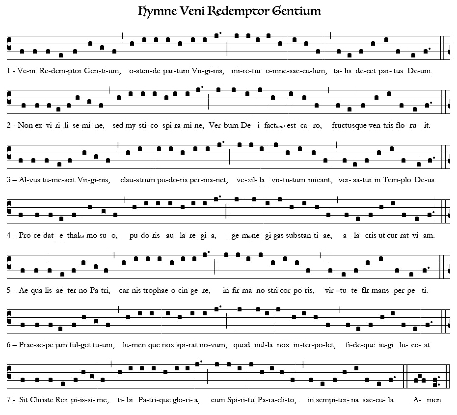 Hymne Veni Redemptor gentium