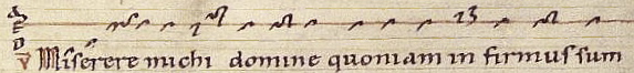 extrait d’un verset de l’Offertoire Domine convertere