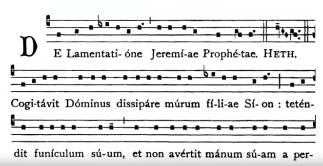 extrait des Lamentations du prophète Jérémie