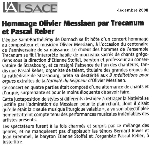 Revue de presse 2008